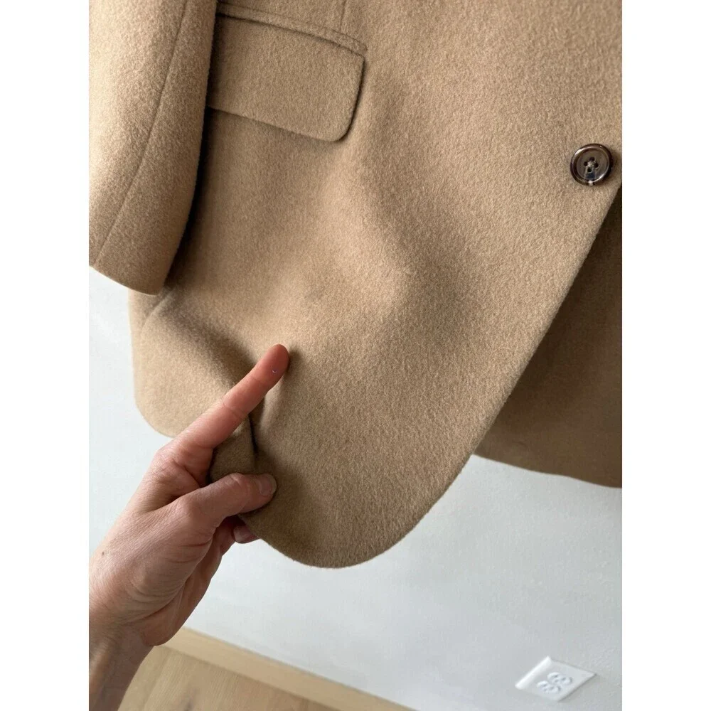 Jos. A Bank Men’s 44 Long Lg 100% Camel Hair Beige Blazer Tan Jacket Button Up
